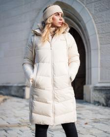 KILPI SALI-W Béžový dámsky zateplený kabát