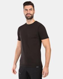 KILPI SLOPER-M Čierne pánske tričko z merino vlny