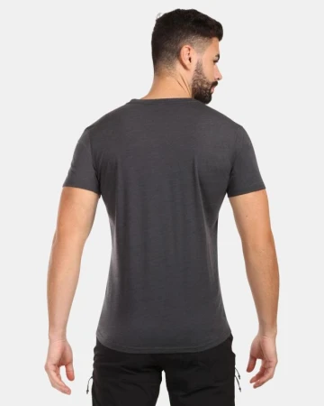 KILPI SLOPER-M Tmavě šedé pánské tričko z MERINO WOOL