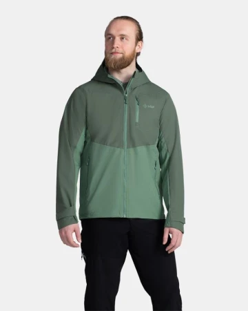 KILPI SONNA-M Tmavě zelená pánská outdoorová bunda KILPI SONNA-M Tmavě zelená pánská outdoorová bunda