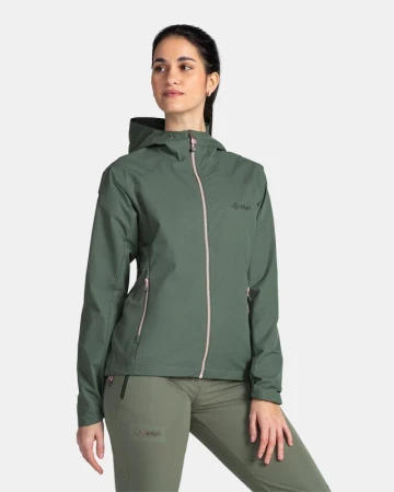 KILPI SONNA-W Tmavě zelená dámská outdoorová bunda KILPI SONNA-W Tmavě zelená dámská outdoorová bunda