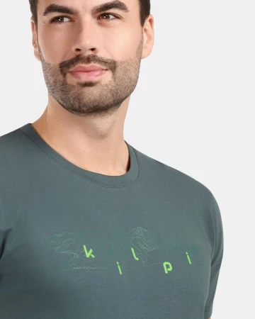 KILPI SPACER-M Tmavě zelené pánské bavlněné tričko