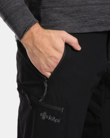 KILPI TIDE-M Černé pánské outdoorové kalhoty