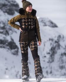 KILPI TORIEN-W Khaki dámske softshellové lyžiarske nohavice