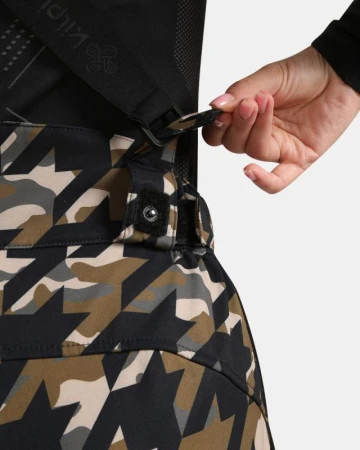KILPI TORIEN-W Khaki dámské softshellové lyžařské kalhoty