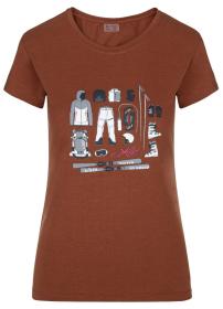 KILPI TORNES-W Tmavo červené dámske tričko