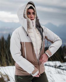 KILPI TRINITY-W Béžová dámská hardshellová bunda