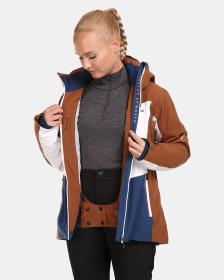 KILPI VALERA-W Hnedá dámska lyžiarska bunda