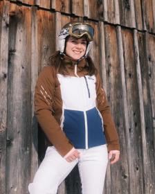 KILPI VALERA-W Hnědá dámská lyžařská bunda POUZE 36 (VÝPRODEJ)