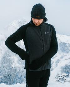 KILPI VERSAM-M Čierna pánska fleecová mikina