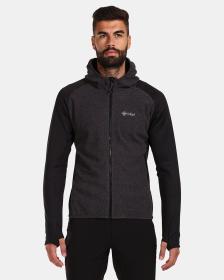 KILPI VERSAM-M Čierna pánska fleecová mikina