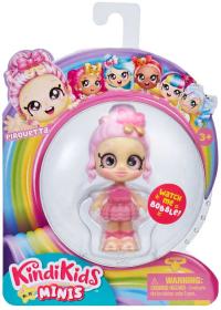 KINDI KIDS Minis Panenka mini Pirquetta 9cm kývá hlavou velké oči