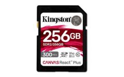 KINGSTON 256GB Canvas React Plus SDHC UHS-II 300R/260W U3 V90 for Full HD/4K/8K KINGSTON 256GB Canvas React Plus SDHC UHS-II 300R/260W U3 V90 for Full HD/4K/8K