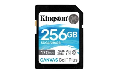 Kingston 256GB SDXC Canvas Go Plus Gen4 200MB/s C10 UHS-I U3 V30