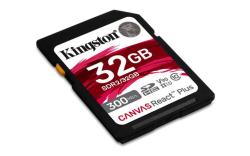 KINGSTON 32GB Canvas React Plus SDHC UHS-II 300R/260W U3 V90 for Full HD/4K/8K KINGSTON 32GB Canvas React Plus SDHC UHS-II 300R/260W U3 V90 for Full HD/4K/8K
