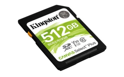 Kingston 512GB SDXC 150MB/s Read, UHS-I Speed Class, U3, V30 Gen3