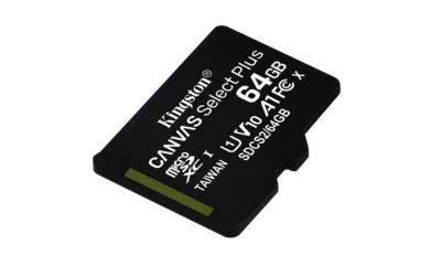 Kingston 64 microSDXC 100MB/s Read, UHS-I Speed Class, U1, V10, A1 (64GB) - bez adaptéru