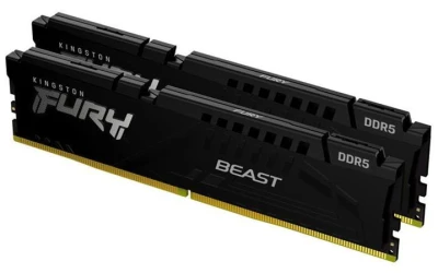 Kingston 64GB 5600MT/s DDR5 CL40 DIMM (Kit of 2) FURY Beast Black XMP Kingston 64GB 5600MT/s DDR5 CL40 DIMM (Kit of 2) FURY Beast Black XMP