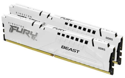 Kingston 64GB 6400MT/s DDR5 CL32 DIMM (Kit of 2) FURY Beast White RGB EXPO Kingston 64GB 6400MT/s DDR5 CL32 DIMM (Kit of 2) FURY Beast White RGB EXPO