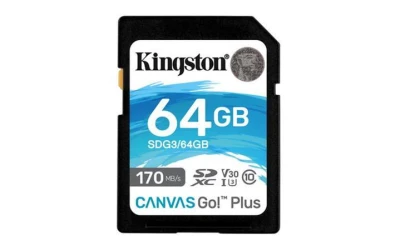 Kingston 64GB SDXC Canvas Go Plus Gen4 200MB/s C10 UHS-I U3 V30