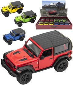 Kinsmart Auto 1:34 Jeep Wrangler pevná střecha 2018 kov PB 13cm 4 barvy Kinsmart Auto 1:34 Jeep Wrangler pevná střecha 2018 kov PB 13cm 4 barvy
