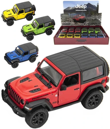Kinsmart Auto 1:34 Jeep Wrangler pevná střecha 2018 kov PB 13cm 4 barvy Kinsmart Auto 1:34 Jeep Wrangler pevná střecha 2018 kov PB 13cm 4 barvy