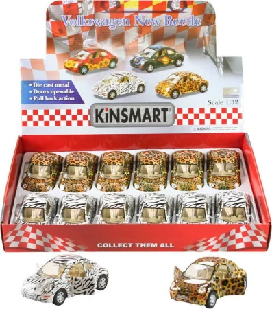 Kinsmart Auto model 1:32 VW New Beetle kov PB 13cm 2 druhy