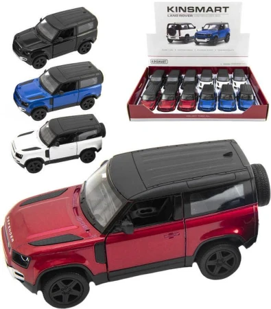 Kinsmart Auto model 1:36 Land Rover Defender 90 kov PB 13cm 4 barvy Kinsmart Auto model 1:36 Land Rover Defender 90 kov PB 13cm 4 barvy