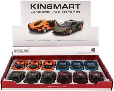 Kinsmart Auto model 1:40 Lamborghini Sián FKP 37 kov PB 13cm 4 barvy