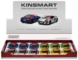Kinsmart Auto model Audi R8 Coupe (Livery Edition) kov PB 13cm 4 barvy