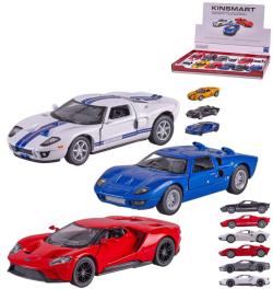 Kinsmart Auto model Ford GT kov PB 13cm 3 druhy 4 barvy Kinsmart Auto model Ford GT kov PB 13cm 3 druhy 4 barvy