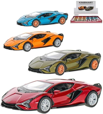 Kinsmart Auto model Lamborghini Sian FKP 37 kov PB 13cm 4 barvy