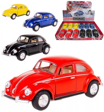 KINSMART Auto retro Volkswagen Classical Beetle kov PB 13cm 4 farby KINSMART Auto retro Volkswagen Classical Beetle kov PB 13cm 4 farby