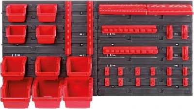 Kistenberg Systém závěsný+10 boxů na nářadí ORDERLINE 800x195x400mm