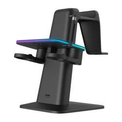 Kiwidesign RGB vertikální stojan Meta s oficiální značkou Kiwi Design QC03 pro Meta Quest 3/Quest 2/Quest PRO černý