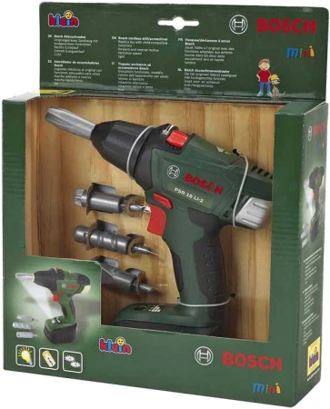 Klein Aku vŕtačka detská Bosch na batérie Svetlo Zvuk plast