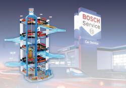 Klein BOSCH garáž pro auta 5 pater 4 podlaží set se dvěma autíčky 84cm