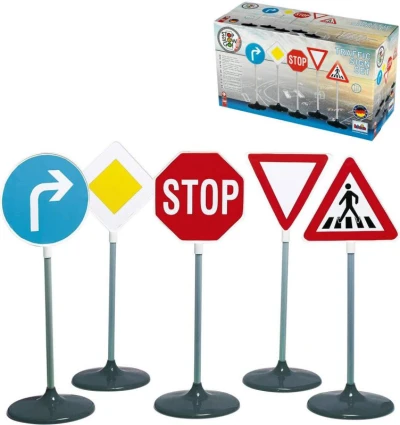 Klein Dopravní značky velké stojanové 73cm set 5ks plast Klein Dopravní značky velké stojanové 73cm set 5ks plast