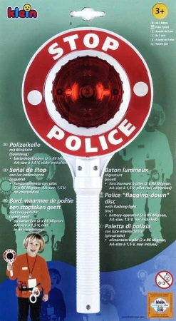 Klein Plácačka policejní 23cm zastavovací terčík na baterie plast Světlo Klein Plácačka policejní 23cm zastavovací terčík na baterie plast Světlo