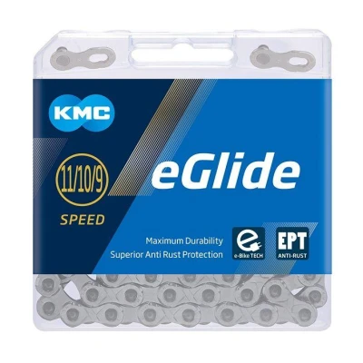 Kmc E-glide Cues X EPT 9-11SP. 132ČL. Nereznoucí BOX řetěz Kmc E-glide Cues X EPT 9-11SP. 132ČL. Nereznoucí BOX řetěz