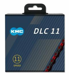 Kmc řetěz DLC 11 červeno/černý v krabičce118 čl.