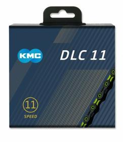 Kmc řetěz DLC 11 Super Light zeleno/černý v krabičce 118 čl.