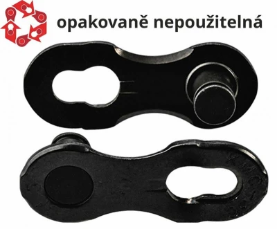 Kmc spojka reťazového článku 12NR DLC čierna, 2 ks na blistri, cena za 2 ks