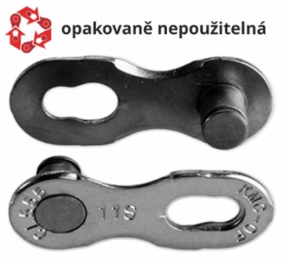 Kmc spojka reťazca Missing Link 11 speed EPT povrch, sivý, balenie 5ks, cena za balenie