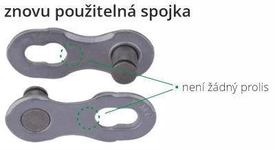 KMC X Flattop NR Silver 2 ks spojka řetězu