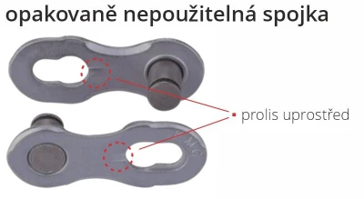 Kmc spojka řetězu Z1eHX single speed EPT