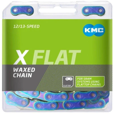 Kmc X-flat Aurora Modrý Waxed BOX řetěz Kmc X-flat Aurora Modrý Waxed BOX řetěz