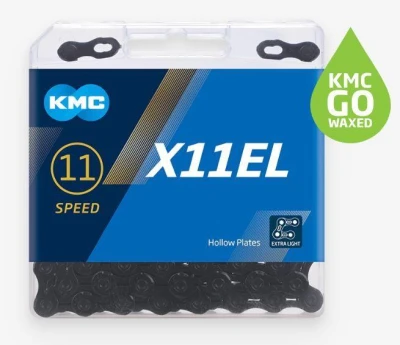 Kmc X11 EL černý BOX Waxed řetěz Kmc X11 EL černý BOX Waxed řetěz