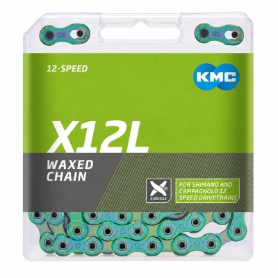Kmc X12-L Aurora Zelený Waxed BOX řetěz Kmc X12-L Aurora Zelený Waxed BOX řetěz