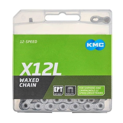 Kmc X12-L Stříbrný Waxed BOX řetěz Kmc X12-L Stříbrný Waxed BOX řetěz